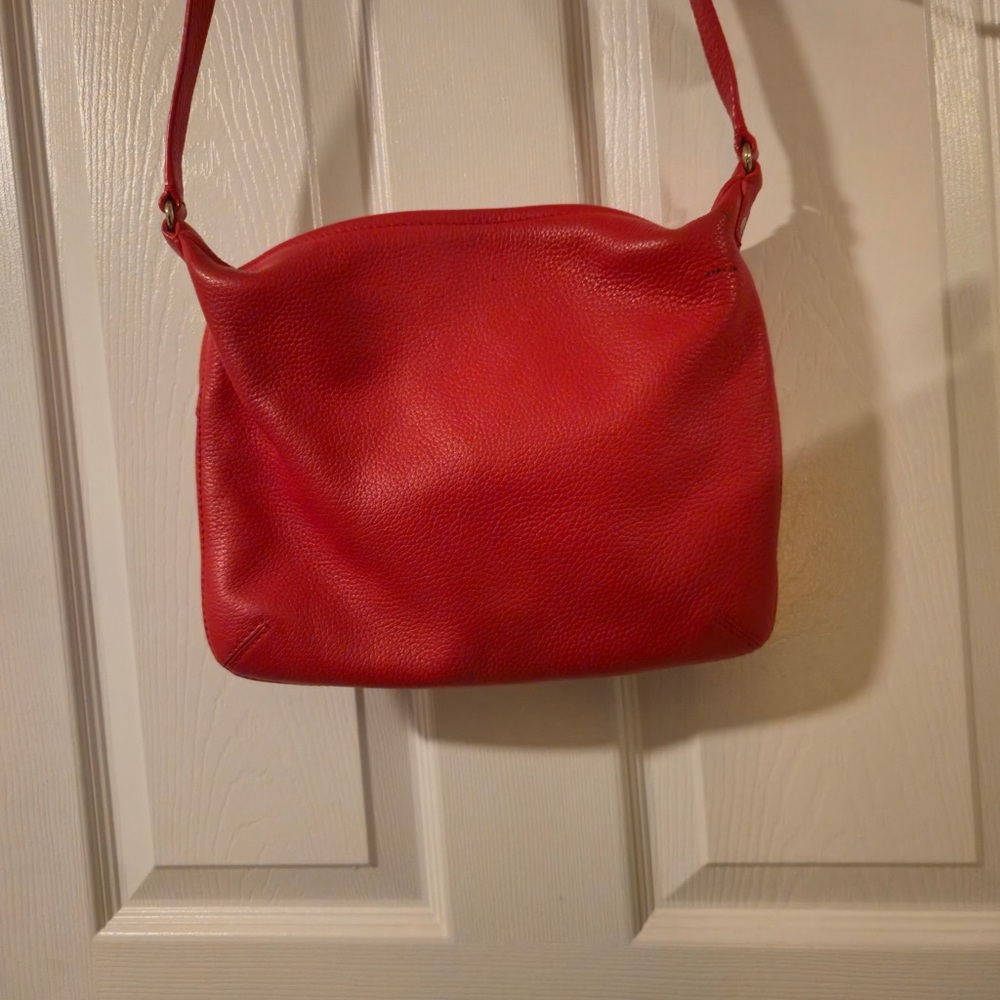Kate Spade New York Red Pebbled Leather Crossbody Bag Adjustable Strap - Picture 9 of 10